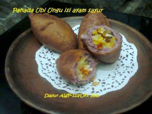 Panada Ubi Ungu isi Ayam Sayur by Batih Rintasih - camilan homemade, camilan praktis, jajanan homemade, olahan ubi