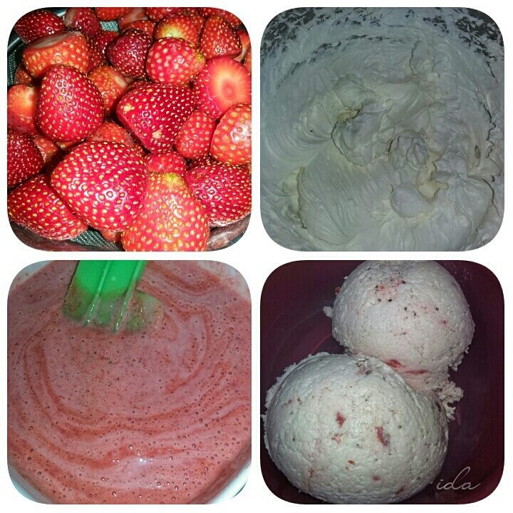 Homemade Strawberry Ice Cream by Ieda Ihsan