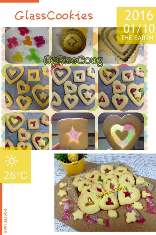Colorfull Stained Glass Cookies / Kukis Gelas Kaca Warna-warni by Rise Cong