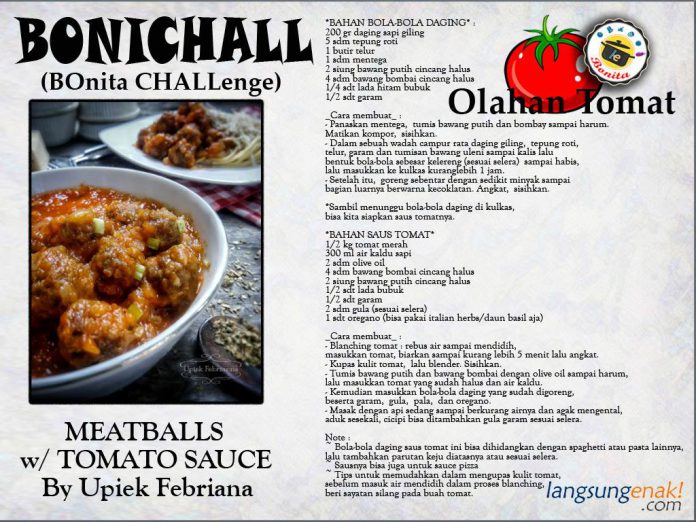 Meatballs with Tomato Sauce By Upiek Febriana