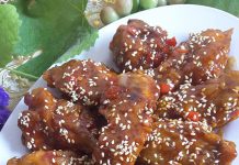 Hot & Spicy Korean Chicken Wings by Kristina Maria