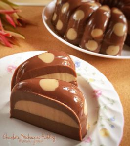 Chocolate Mochaccino Pudding By Susana Gracia - komunitas langsung enak, langsungenak, Puding, puding moccacino polkadot, Puding polkadot, resep, Resep langsung enak, resep langsungenak