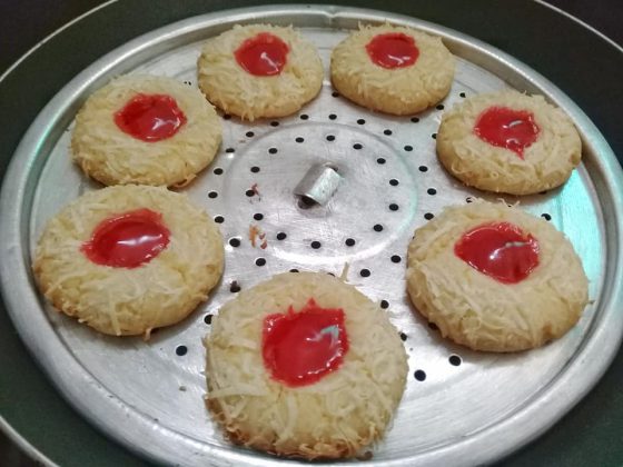 RESEP STRAWBERRY THUMBPRINT TANPA OVEN TANPA MIXER by Ummu Umar - kue kering, kue Lebaran, kuker, kuker enak, resep lebaran, roti hari raya, roti lebaran