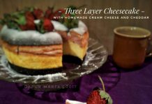 Three Layer Cheesecake with Homemade Cream Cheese and Cheddar by Raafi Wulandari