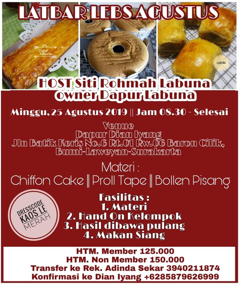 Latbar Chiffon Cake Proll Tape Bollen Pisang Le Bengawan Solo