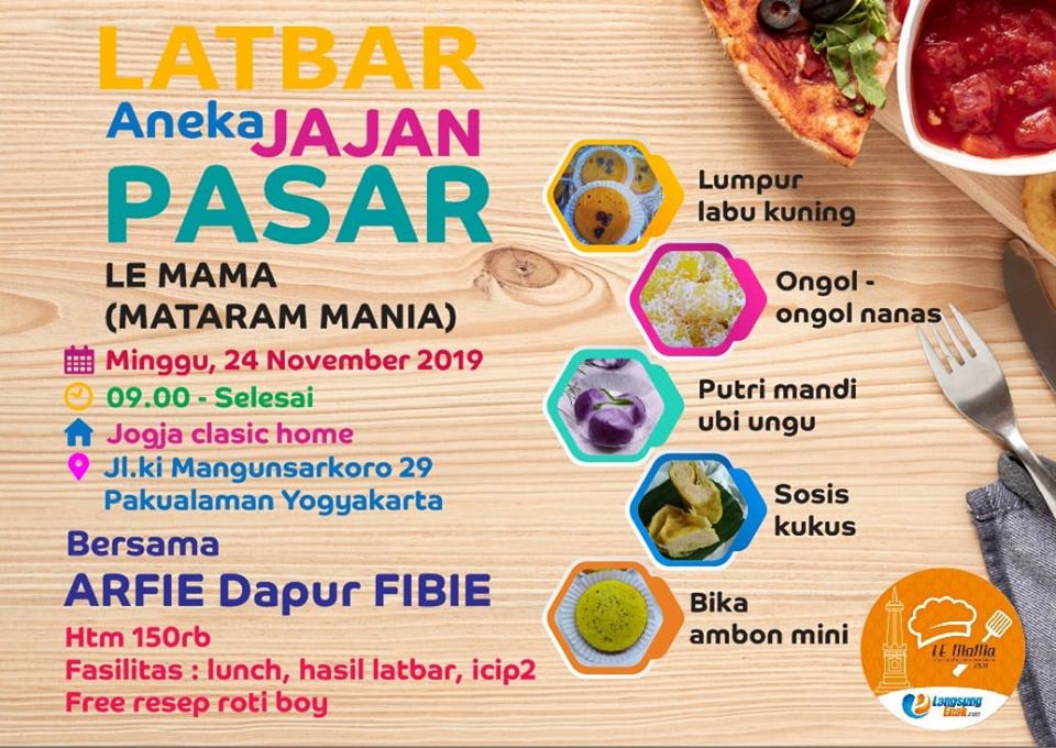 latbar LE MAMA tema Aneka Jajan Pasar Premium