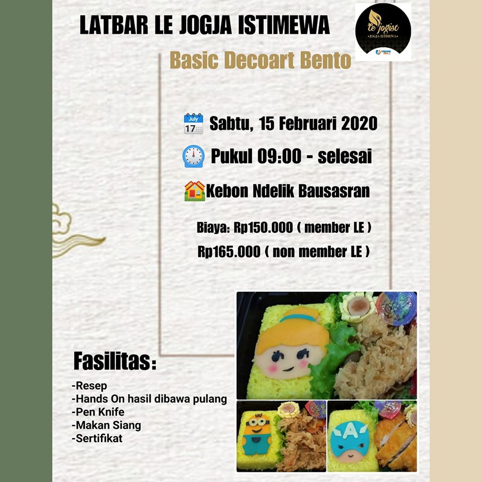 LE Jogja Istimewa spesial materi Bento Decoart