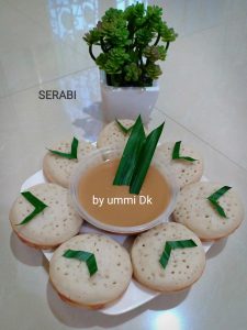 Serabi kuah Kinca by Nur Izzati Azfa - jajan pasar, jajanan tradisional, kue tradisional, resep tradisional