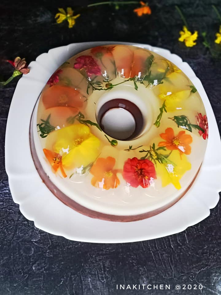 resep Puding Edible Flowers by Lia