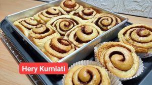 resep roti cinnamon roll by Hery Kurniati - baking recipe, resep roti