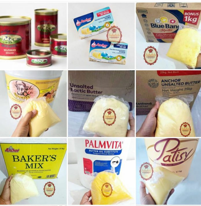 apa bedanya margarin, mentega (butter) dan BOS (butter oil substitute)