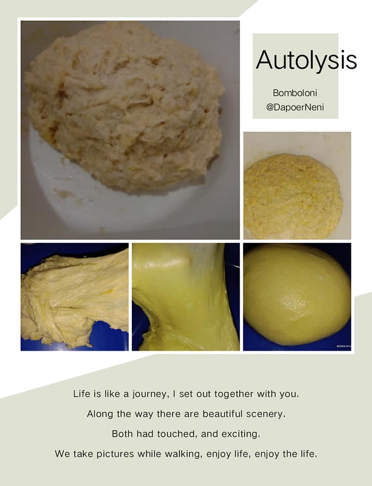 cara membuat roti yang santai Bomboloni Metode Autolysis by Neni Suheni