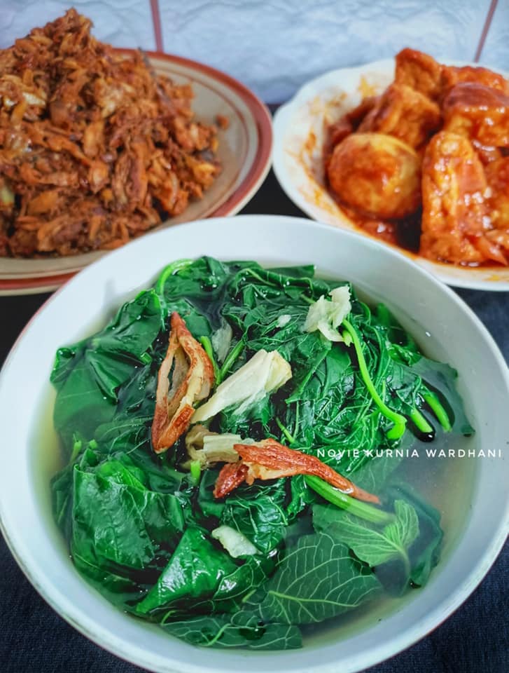 RESEP SAYUR BENING BAYAM, Tumis ikan dan Tahu Telur by Novie Kurnia Wardani