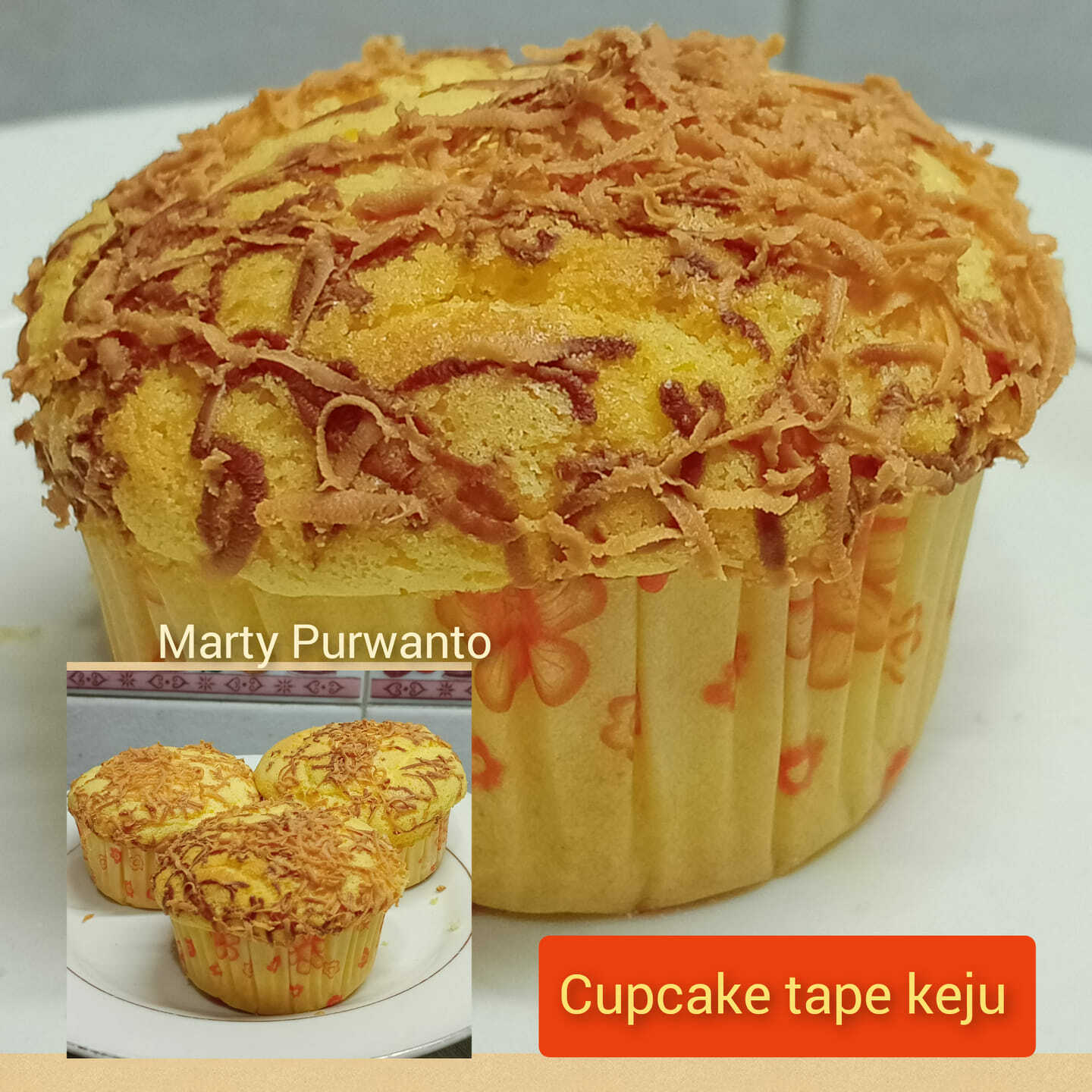 baking CUPCAKE TAPE KEJU by Marty Purwanto